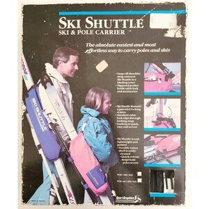 1980s Ski Shuttle Ski & Pole Carrier Bag NEW OB w/ Tags Sport Graphics VTG BAGS1